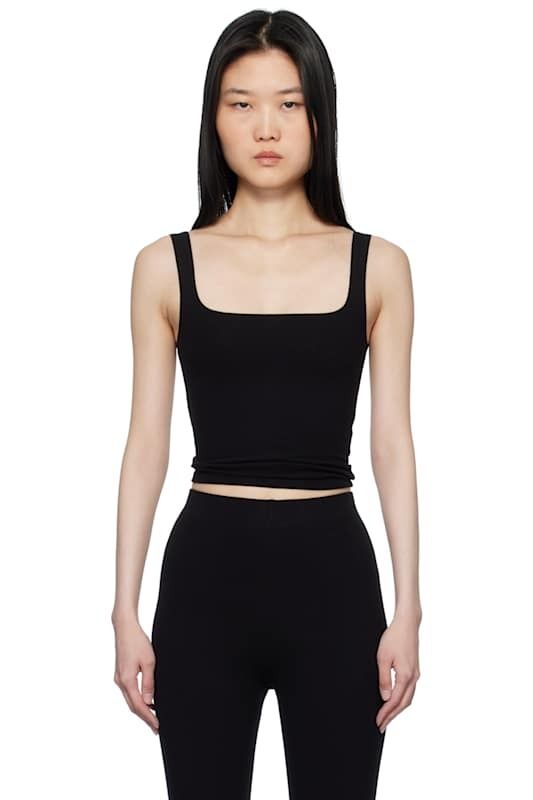 블랙 탱크 탑 Black Matisse Scooped Tank Top 17088091