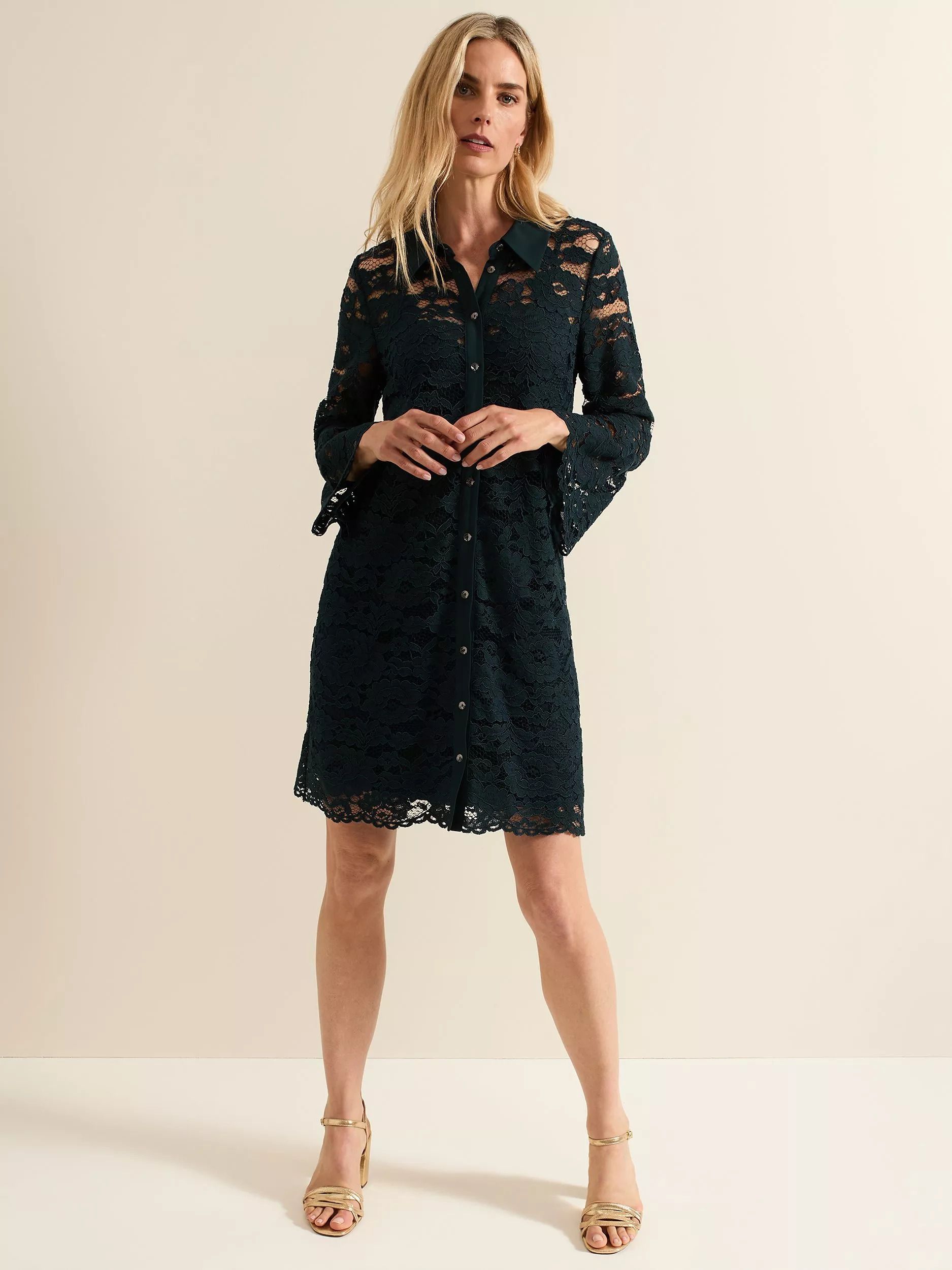레이스 드레스 Rojina Lace Dress, Teal 112198804