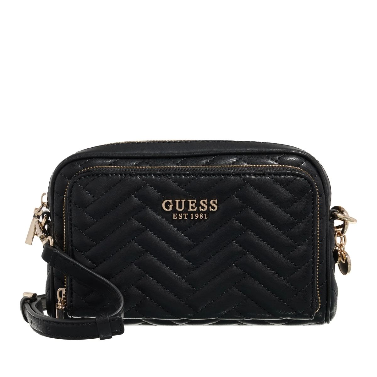 카메라 크로스백 블랙 가방 Guess Anning Camera Crossbody Black                        Crossbody Bag A0479303