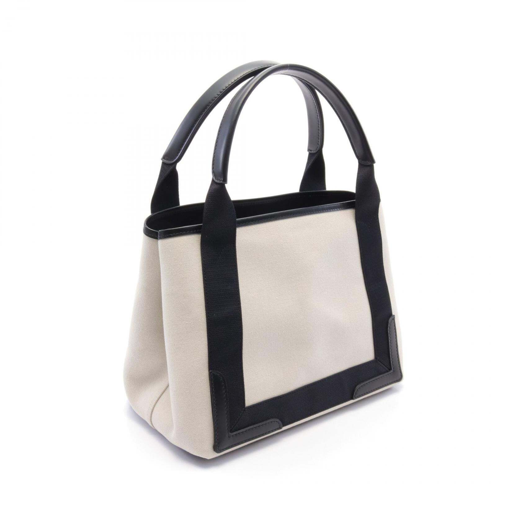 중고 여성,가방,토트백 탑핸들백 네이비 카바스 s 캔버스 가죽 아이보리 블랙  NAVY CABAS S         946981