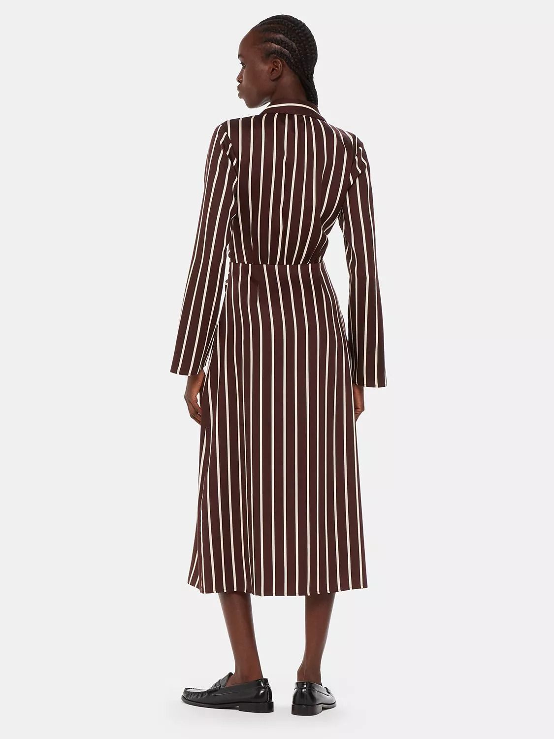 알렉스 스트라이프 셔츠 드레스 Alex Stripe Shirt Dress 111522699 Burgundy/Multi