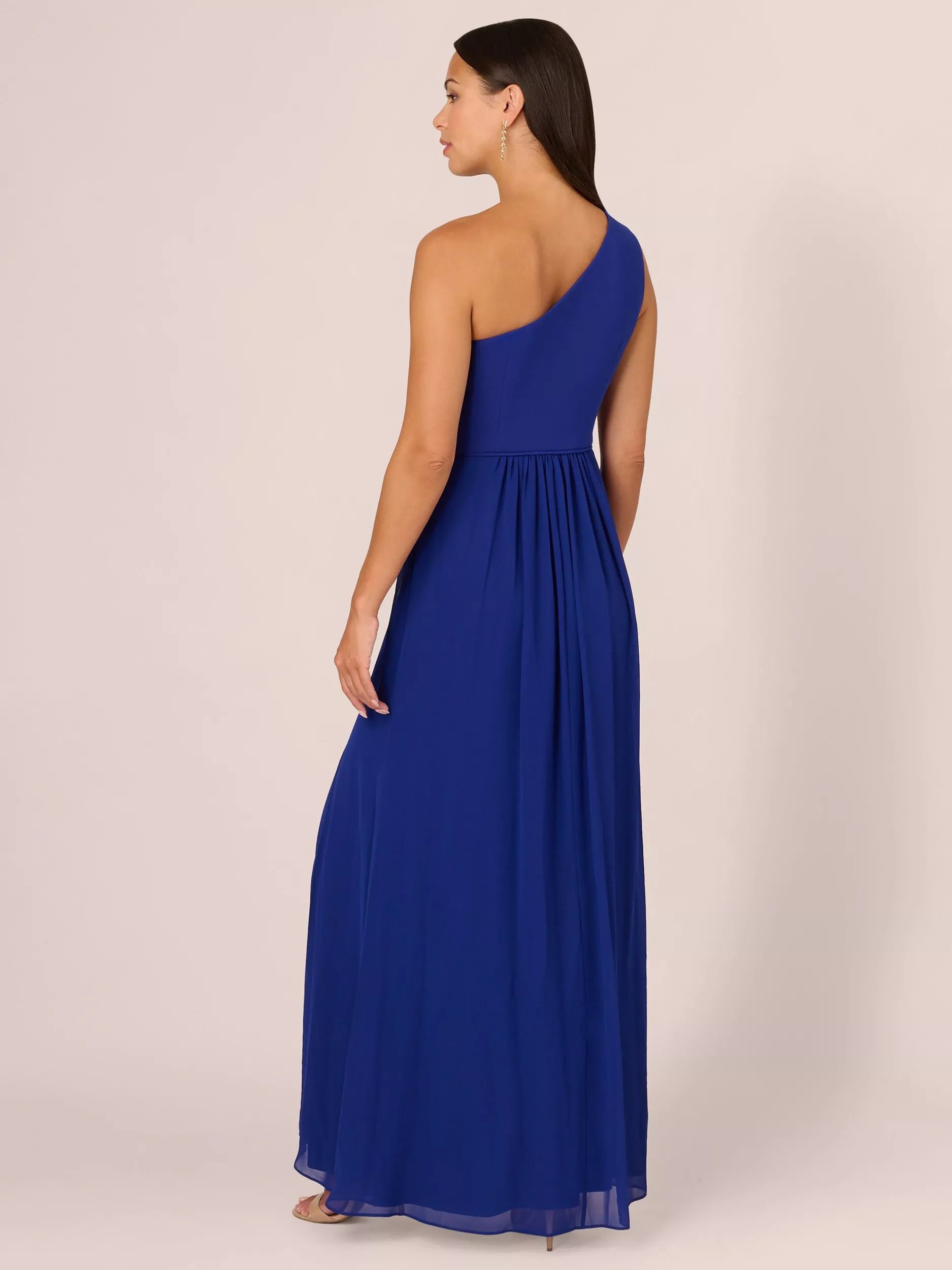 원 숄더 쉬폰 맥시 드레스 로얄 One Shoulder Chiffon Maxi Dress, Royal Sapphire 111963403