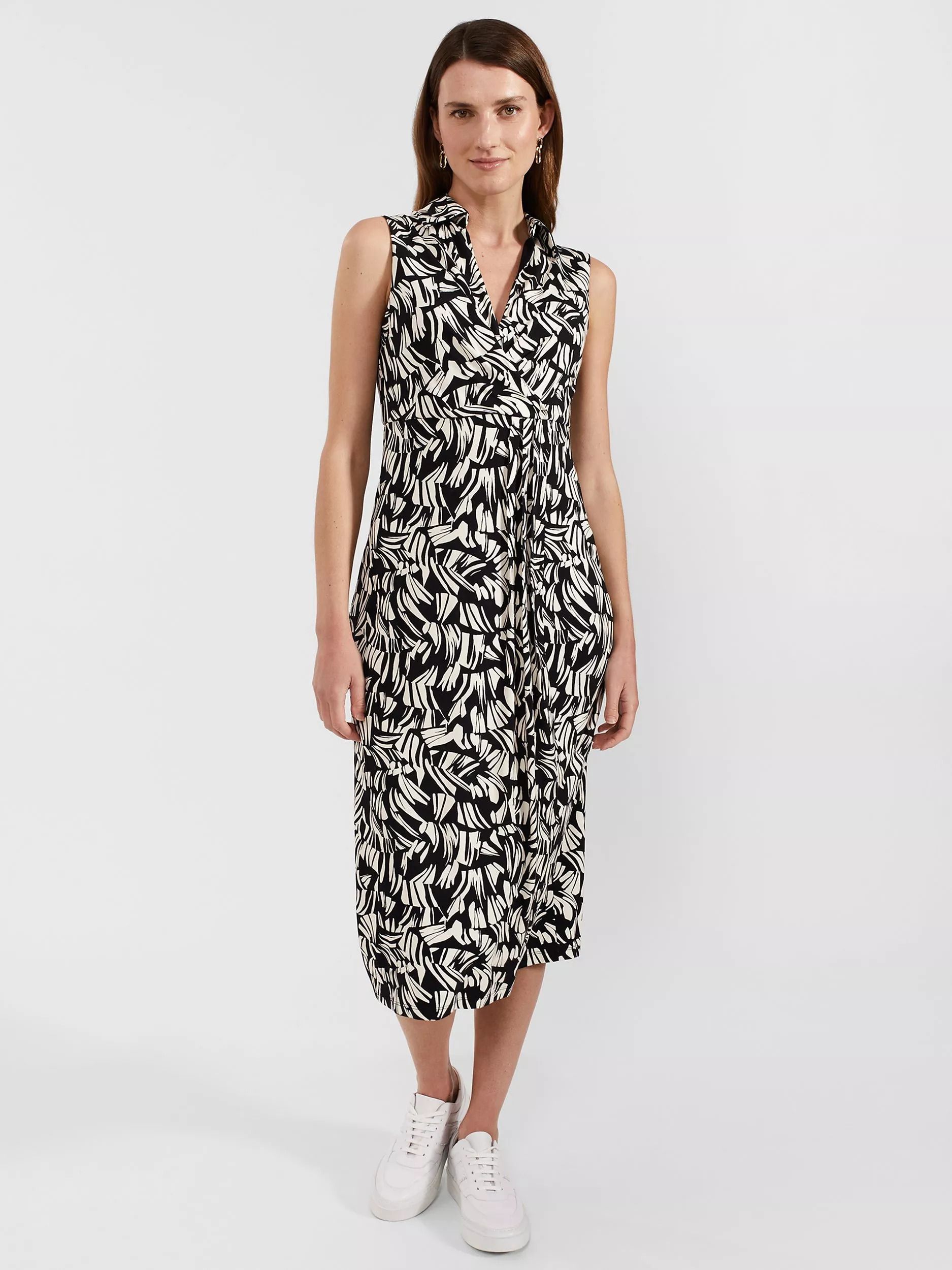 저지 드레스 블랙 크림 Clarissa Jersey Dress, Black/Cream 112085713
