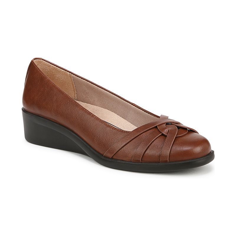 여성 로우 웨지 발레리나 플랫슈즈 Women's Jorie Low Wedge Ballerina Flats 20509805 Walnut Faux Leather