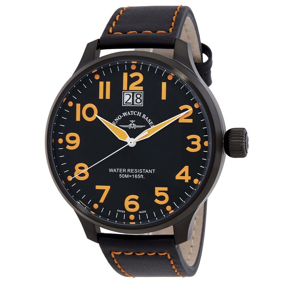 쿼츠 블랙 다이얼 남성 시계 Sos Quartz Black Dial Men's Watch 6221-7003-BKA15 ZENO-6221-7003-BKA15