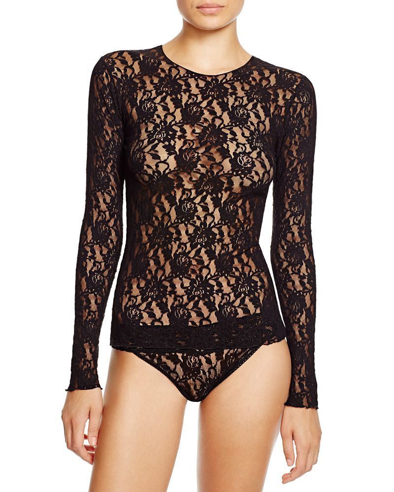 시그니처 레이스 롱 슬리브 탑 Signature Lace Long Sleeve Top 1488975