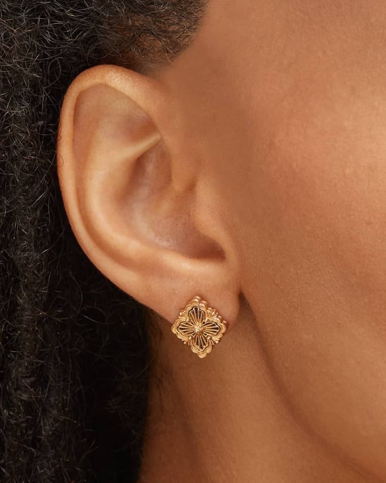 18k 옐로우 골드 튤 오닉스 버튼 귀걸이 18K Yellow Gold Opera Tulle Onyx Button Earrings prod270960371YELLOW GOLD