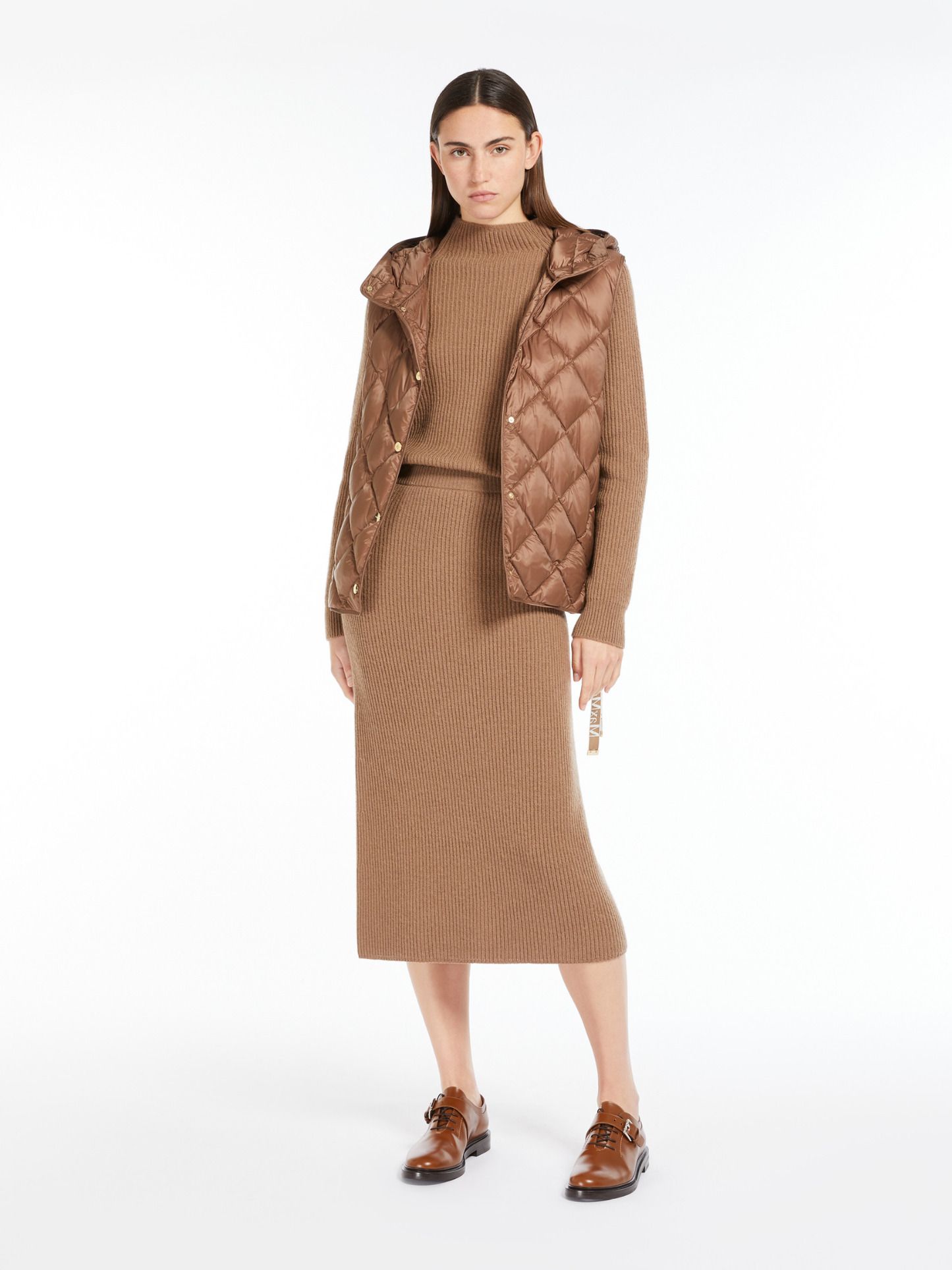 막스 마라 여성 큐브 조끼 브라운 MAX MARA WOMEN Cube Trefa Gilet Brown 2429296035600027