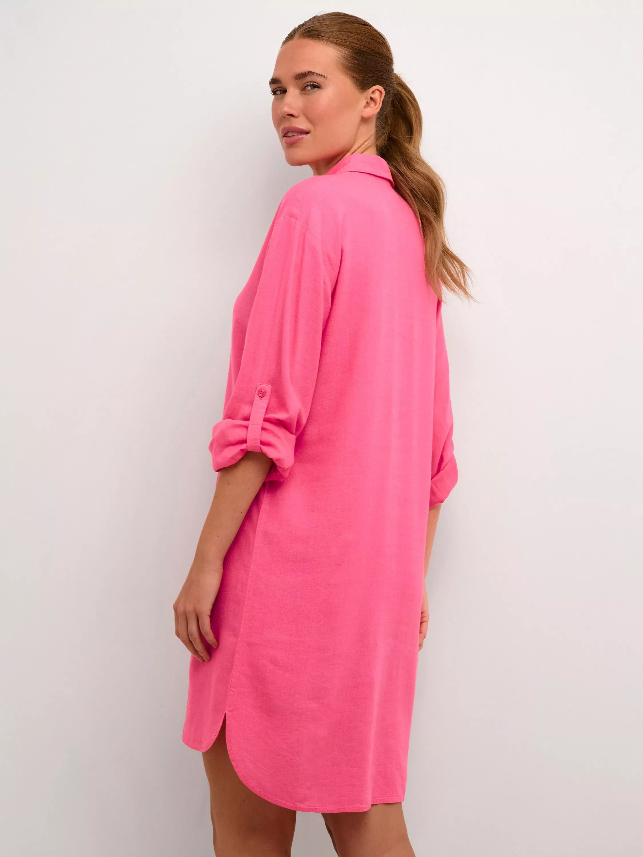 셔츠 드레스 핑크 Milia Shirt Dress, Hot Pink 111926198