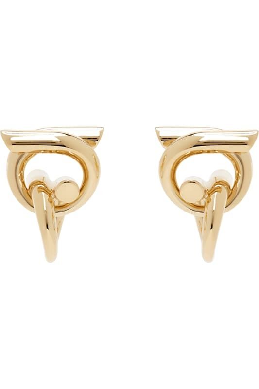 골드 귀걸이 Gold Gancini Earrings 16947801