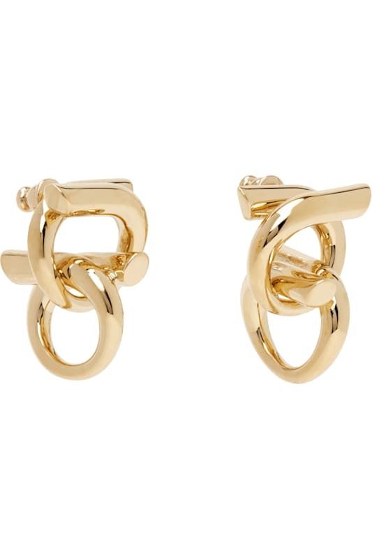 골드 귀걸이 Gold Gancini Earrings 16947801
