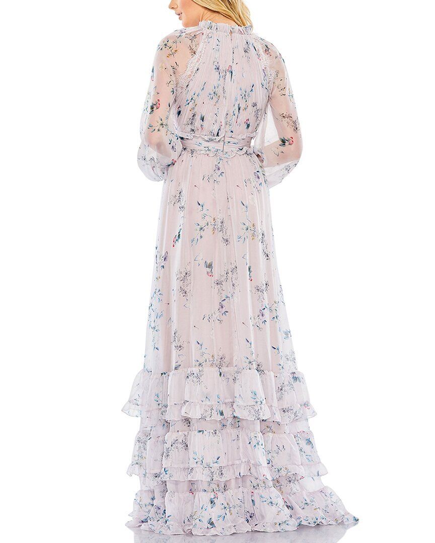 플로랄 프린트 드레스 Mac Duggal Floral Print Ruched Raglan Tiered Gown 1452178808