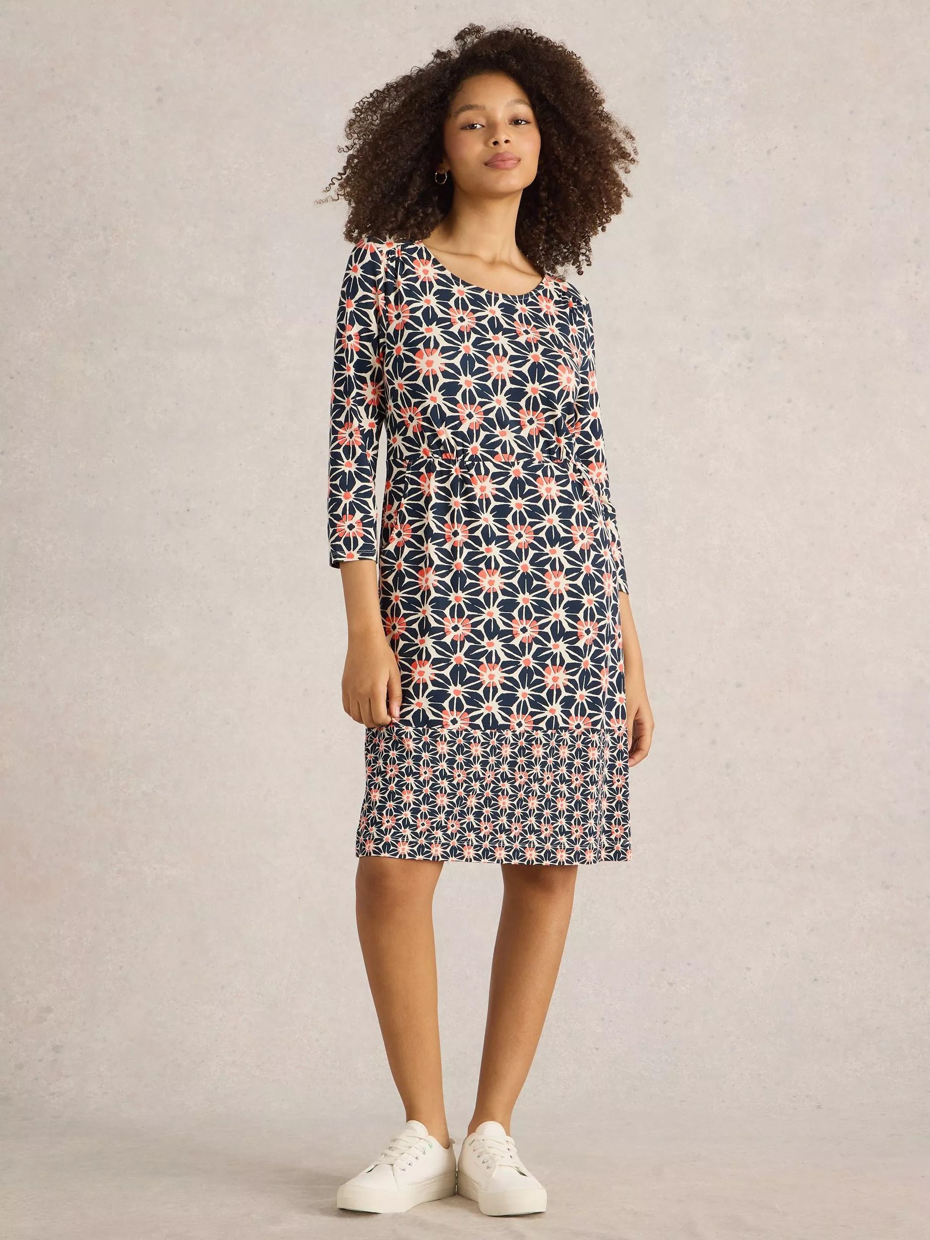 플로랄 저지 드레스 Tallie Floral Jersey Dress, Navy/Multi 112972910