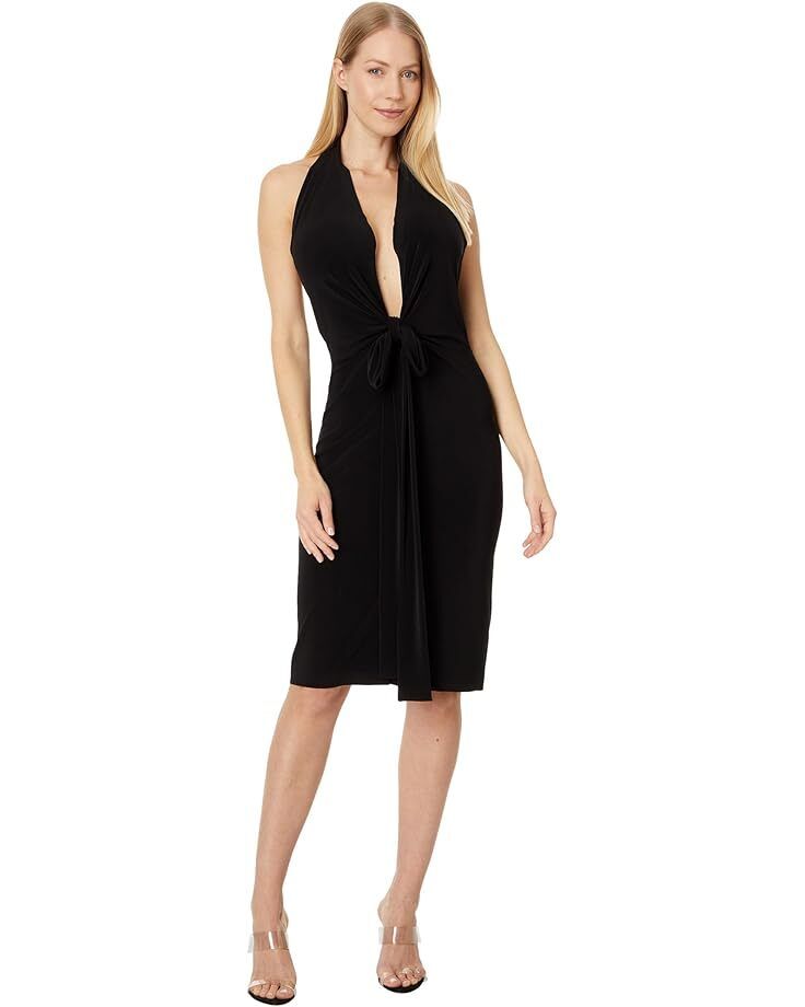 여성 타이 드레스 Women's Norma Kamali Tie Front Halter Dress To Knee  99598673