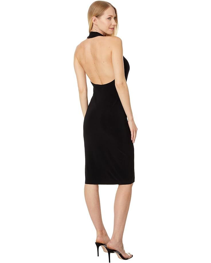 여성 타이 드레스 Women's Norma Kamali Tie Front Halter Dress To Knee  99598673