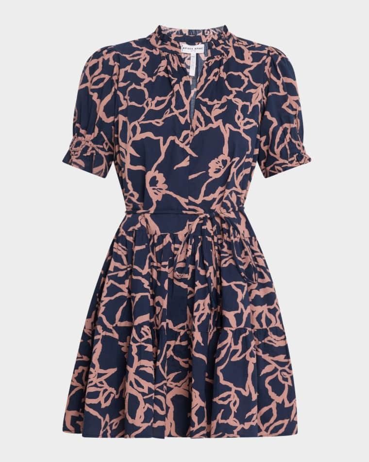 플로랄 프린트 미니 드레스 Las Almas Tiered Floral-Print Mini Dress prod278830467LARGE LACE FLORAL NA