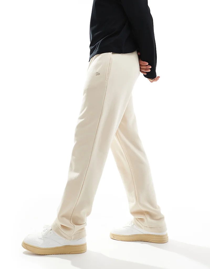 & 로고 Jogginghose in Cremeweiß mit weitem Bein und Logo 207020966Cremefarben