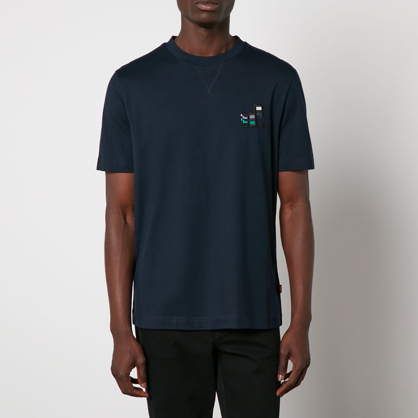 보스 오렌지 티셔츠 BOSS Orange Teglitchlogo Cotton-Jersey T-Shirt 14533442