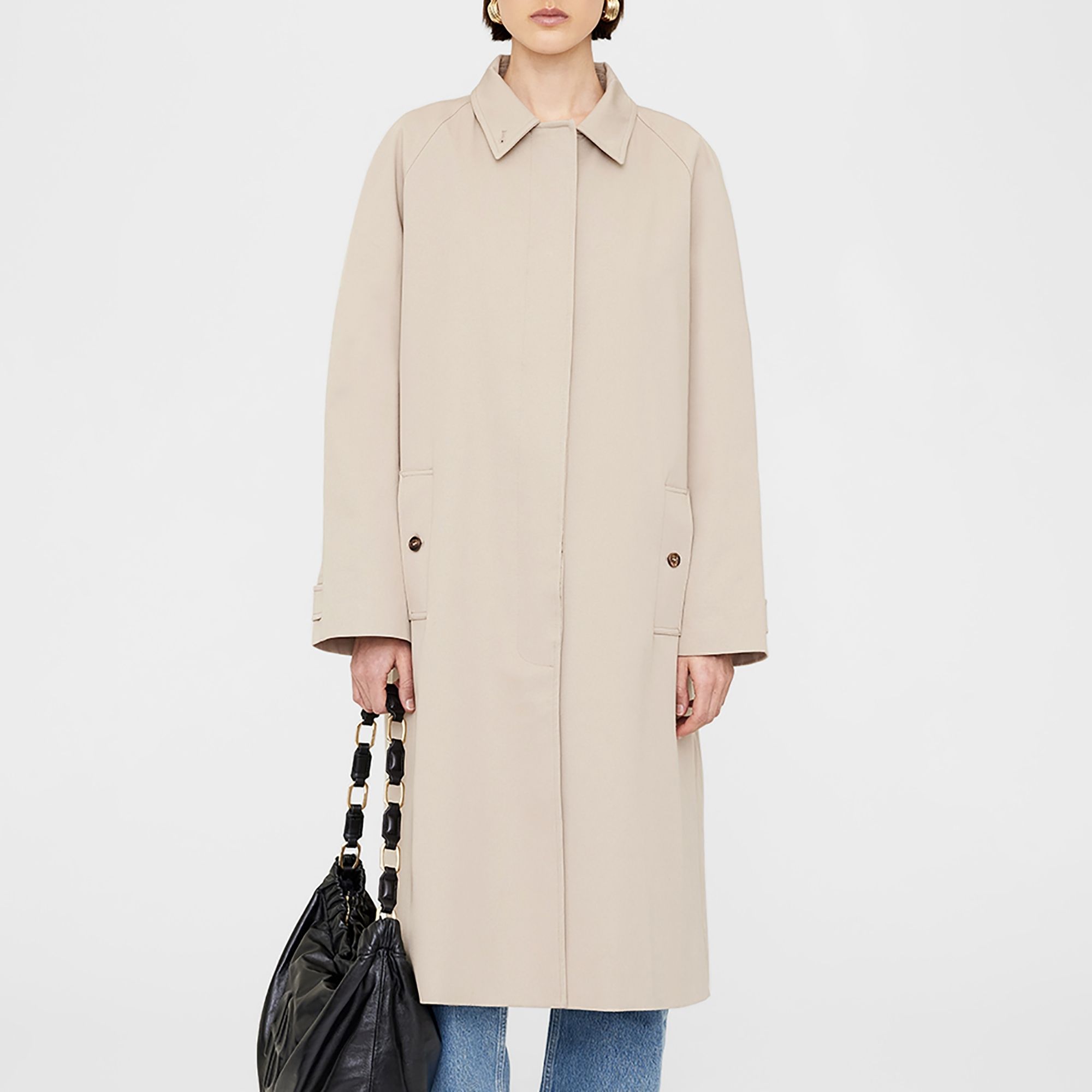 개버딘 트렌치 코트 Anine Bing Randy Cotton-Blend Gabardine Trench Coat 14853867