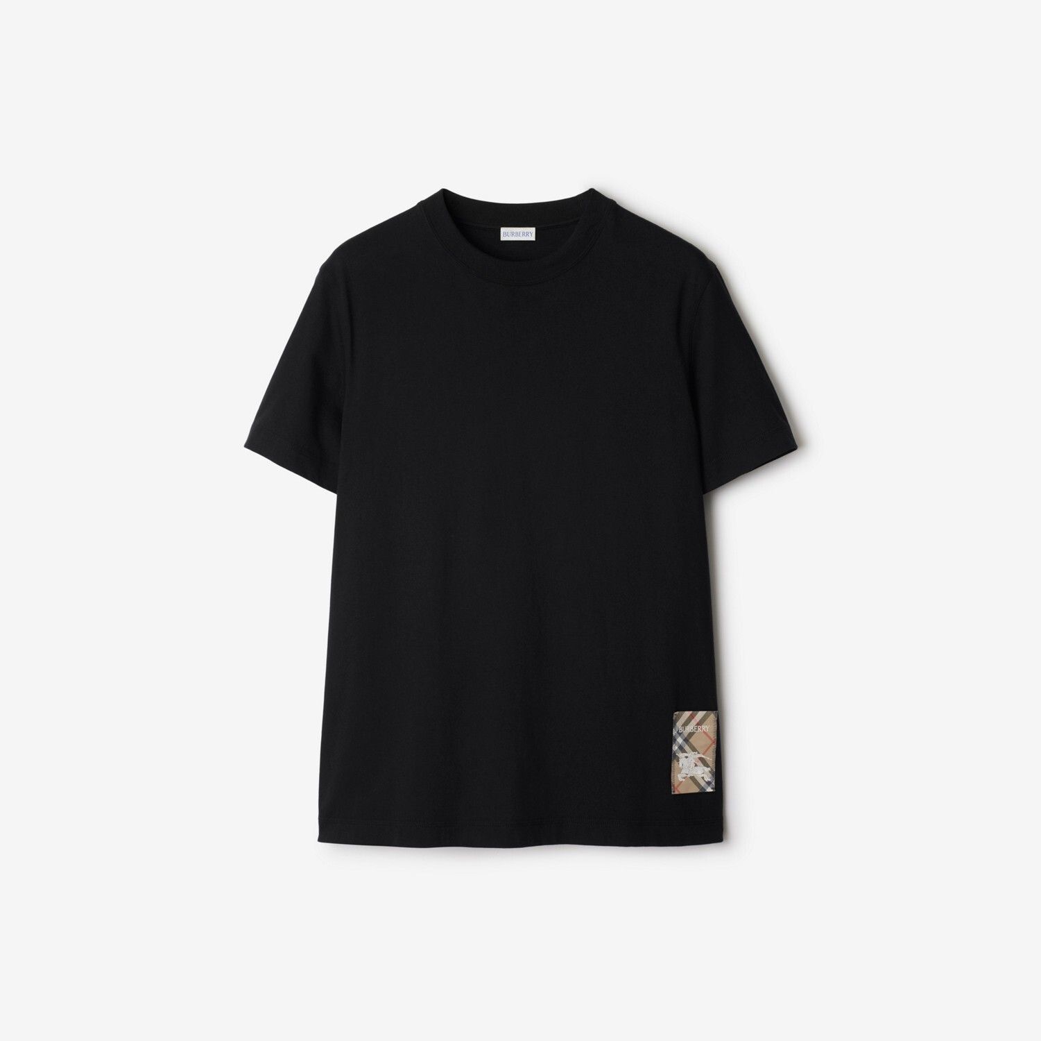 버버리 체크 라벨 코튼 티셔츠 Check Label Cotton T-shirt 81048891
