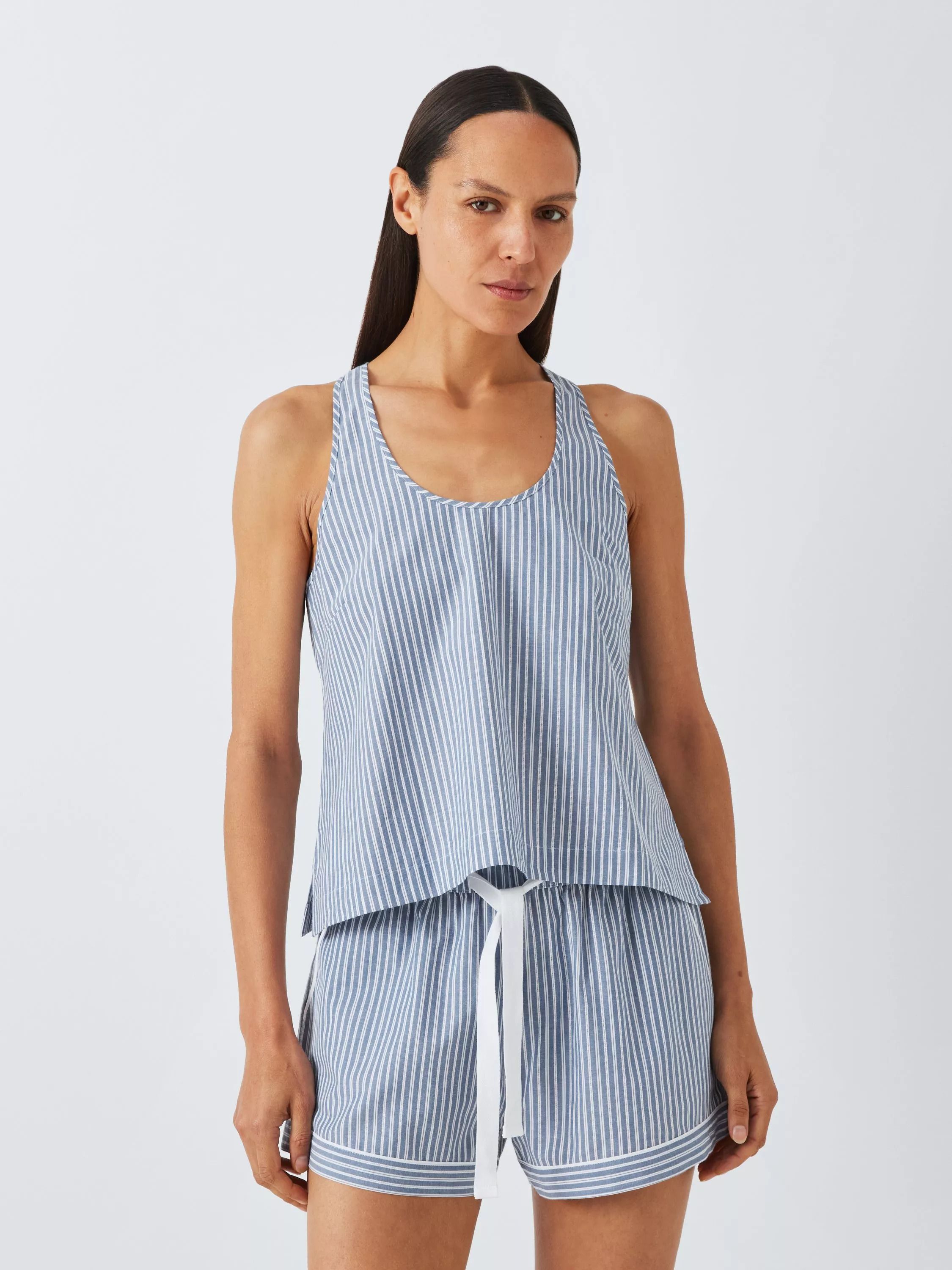 스트라이프 탑 블루 Ladder Stripe Pyjama Top, Blue Stripe 112936355