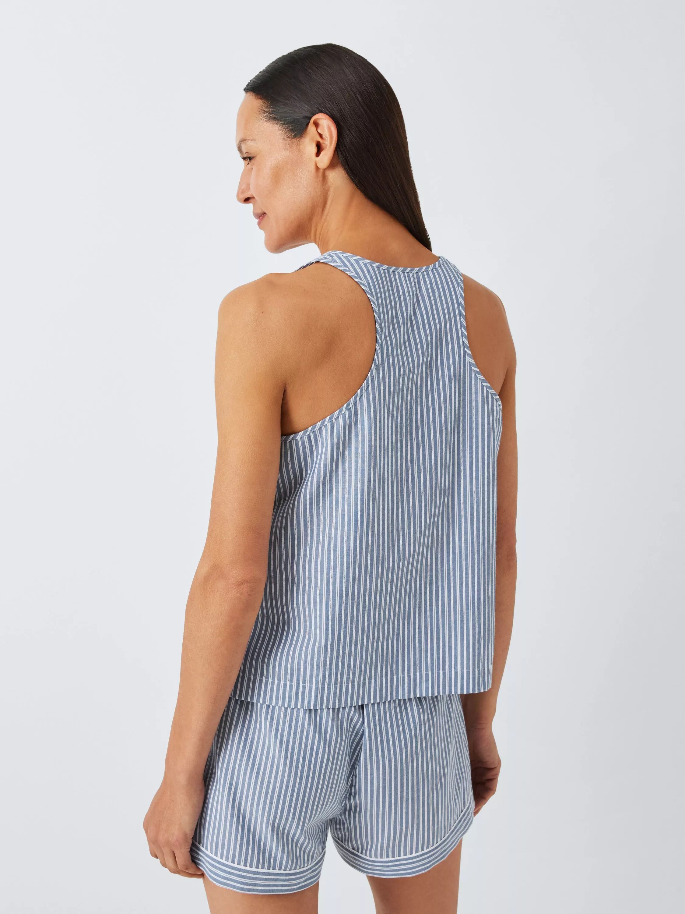스트라이프 탑 블루 Ladder Stripe Pyjama Top, Blue Stripe 112936355
