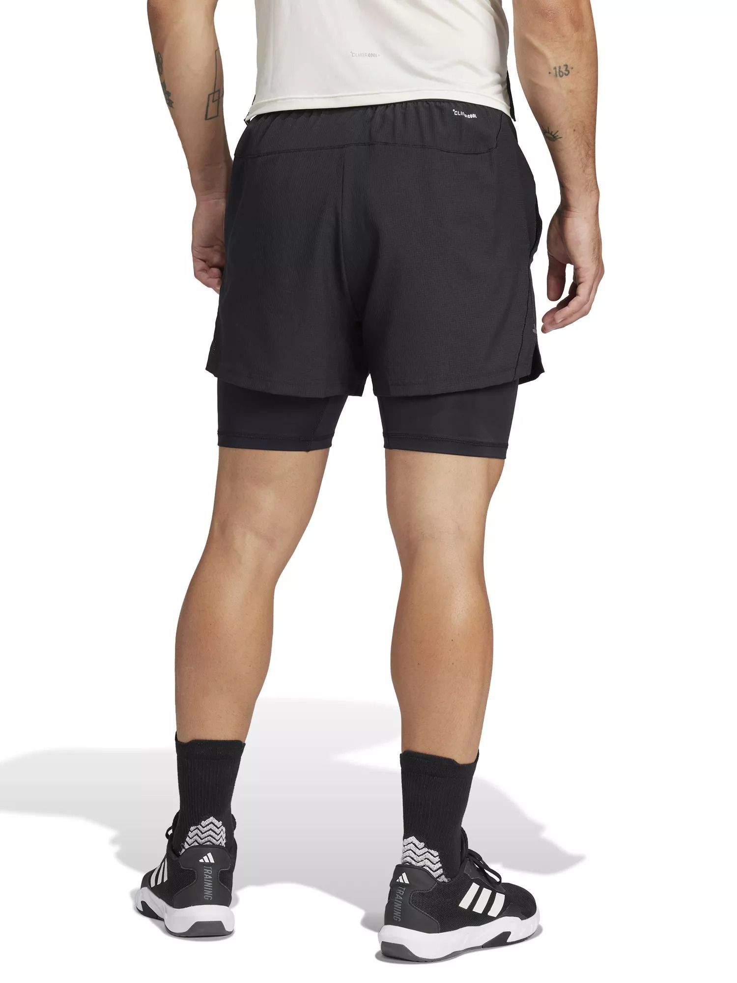 남성 투인원 바지 블랙 Men's Gym+ 2-in-1 Shorts, Black 112983105