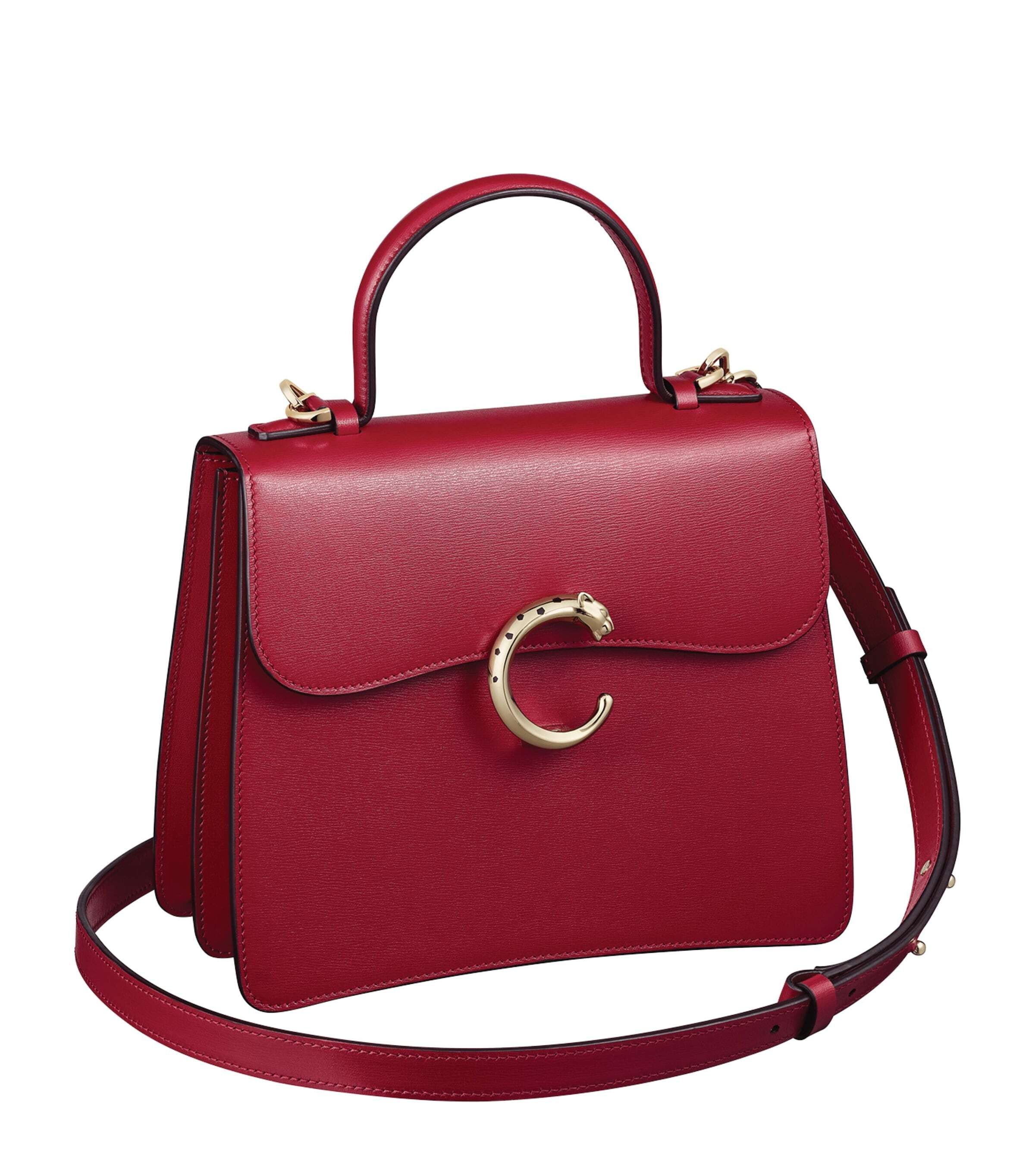 가죽 드 가방 Leather Panthere De Cartier Top-Handle Bag 000000000007060342