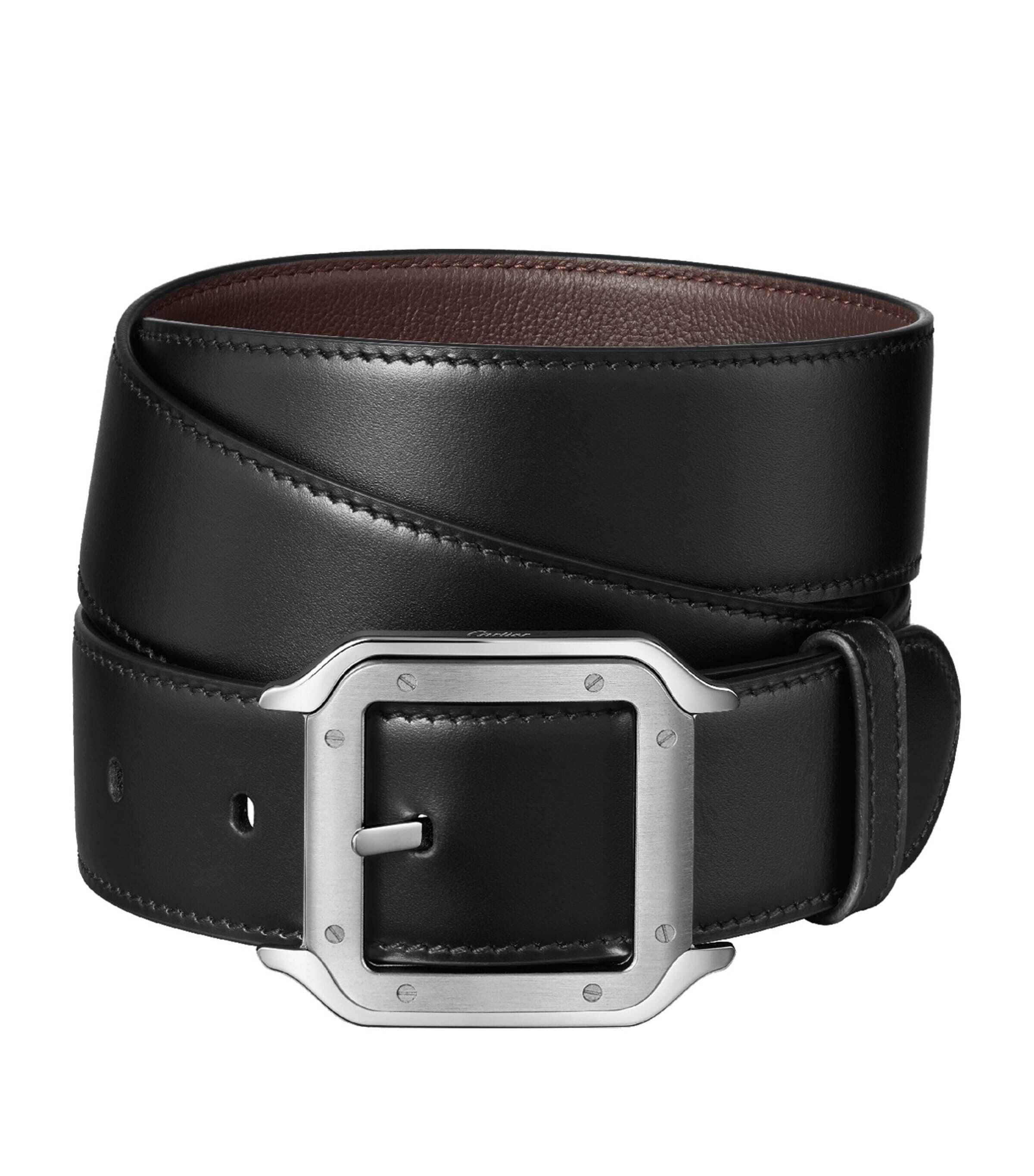 가죽 드 리버시블 벨트 Leather Santos de Cartier Reversible Belt 000000000006488997