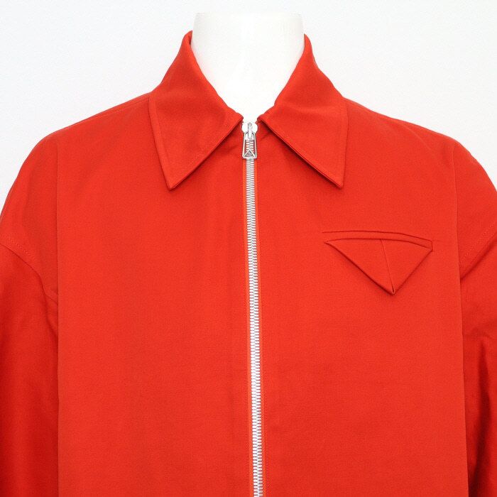 Bottega Veneta Red Cotton Zip-Up Men's Jacket 646907