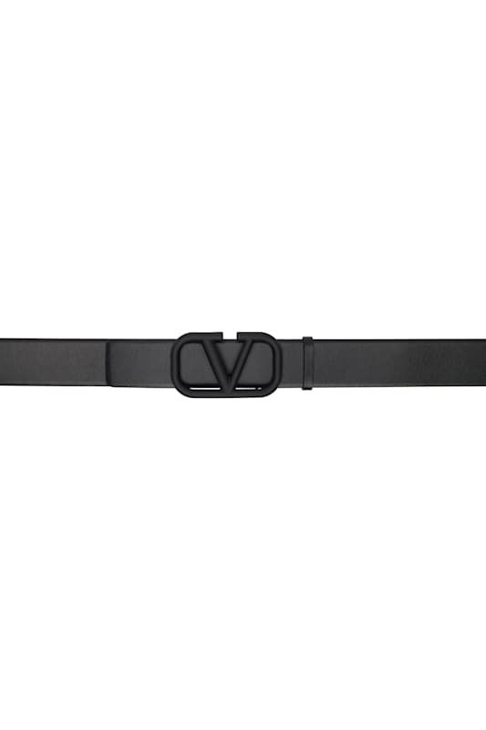 블랙 브이로고 시그니처 카프스킨 벨트 Black VLogo Signature Calfskin Belt 16968601