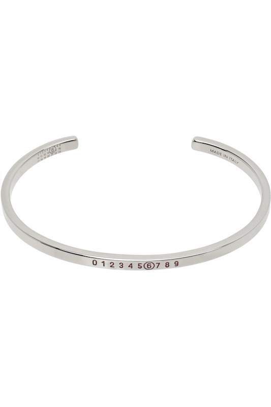 실버 오브 더 미니멀 로고 커프 팔찌 Silver 'Year of the Snake' Minimal Logo Cuff Bracelet 17245271