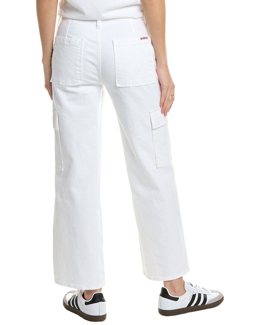 허드슨 데님 화이트 하이웨스트 와이드 카고 진 HUDSON Jeans Rosalie White High-Rise Wide Leg Cargo Jean 1411585817
