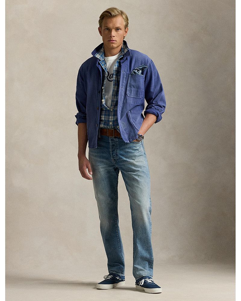 클래식 핏 셔츠 Classic Fit Indigo Plaid Camp Shirt 5287662