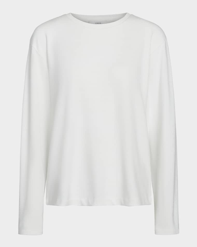 릴렉스 롱슬리브 크루넥 탑 Relaxed Long-Sleeve Crewneck Top prod276660023OFF WHITE