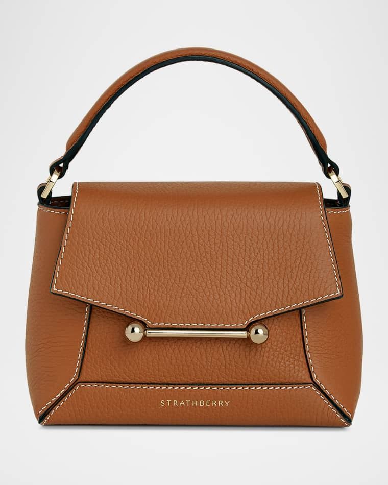 나노 가죽 가방 Mosaic Nano Leather Top-Handle Bag prod268130201TAN WITH VANILLA STITCH