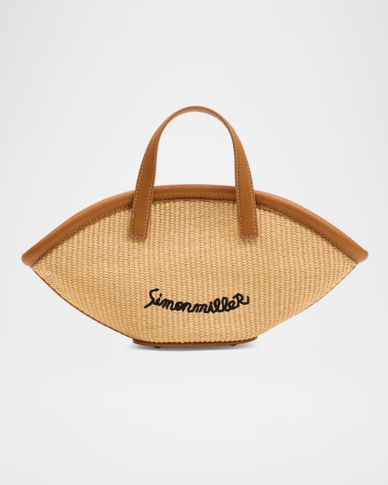 미니 스트로 토트 가방 Mercado Mini Straw Tote Bag prod278310226NATURALBLACK