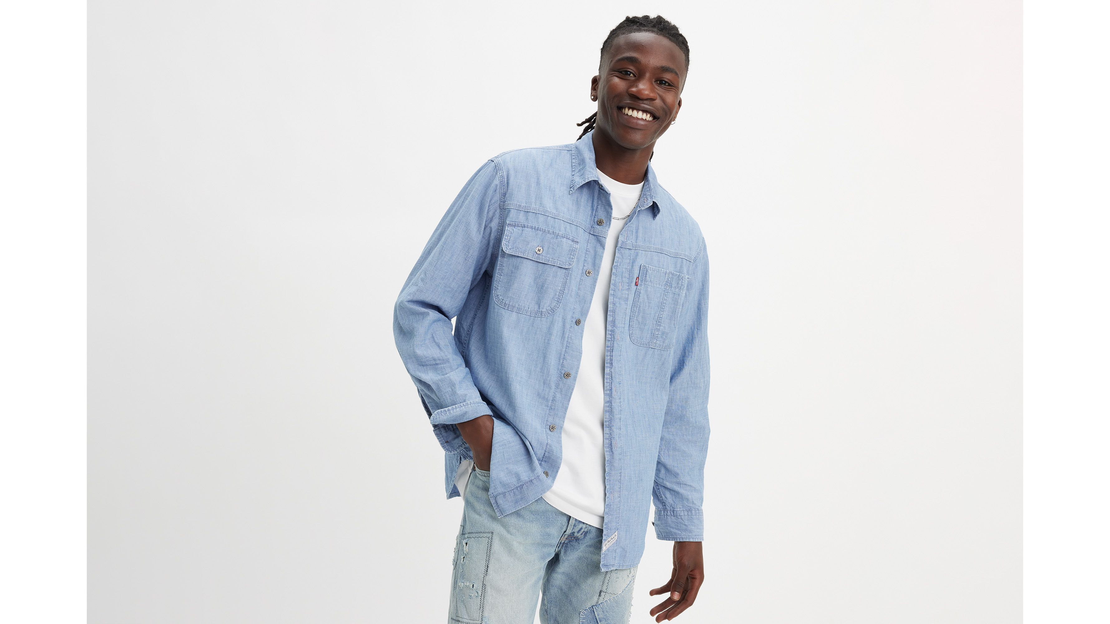 롱 슬리브 셔츠 Long Sleeve Auburn Worker Shirt A72240001