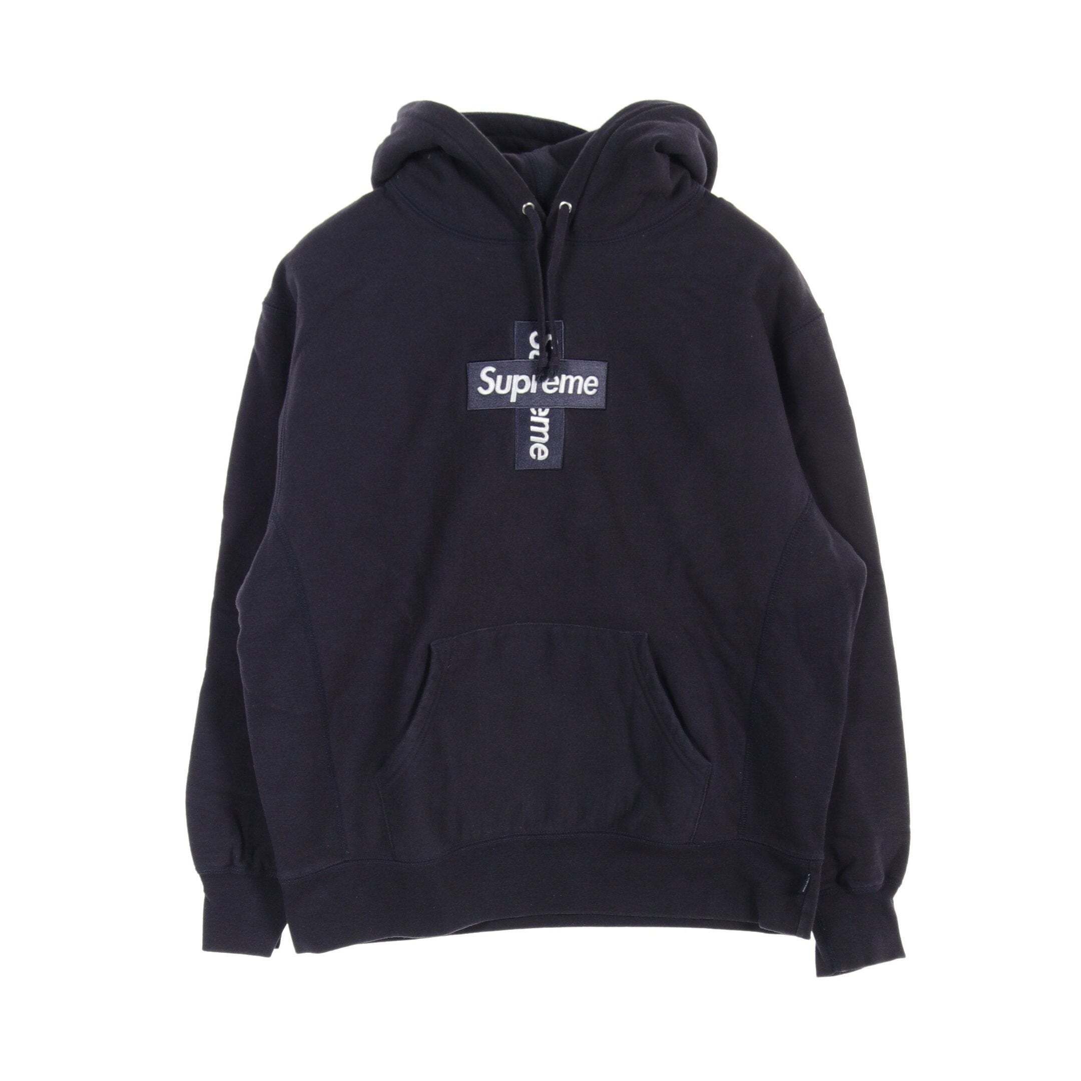 중고 남성,의류,기타의류 박스 로고 후드 스웻셔츠 코튼 네이비 슈프림  Cross Box Logo Hooded Sweatshirt     951109