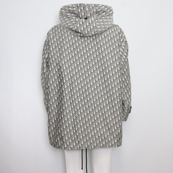 Dior Oblique Center Logo Hooded Oversized Anorak Jacket