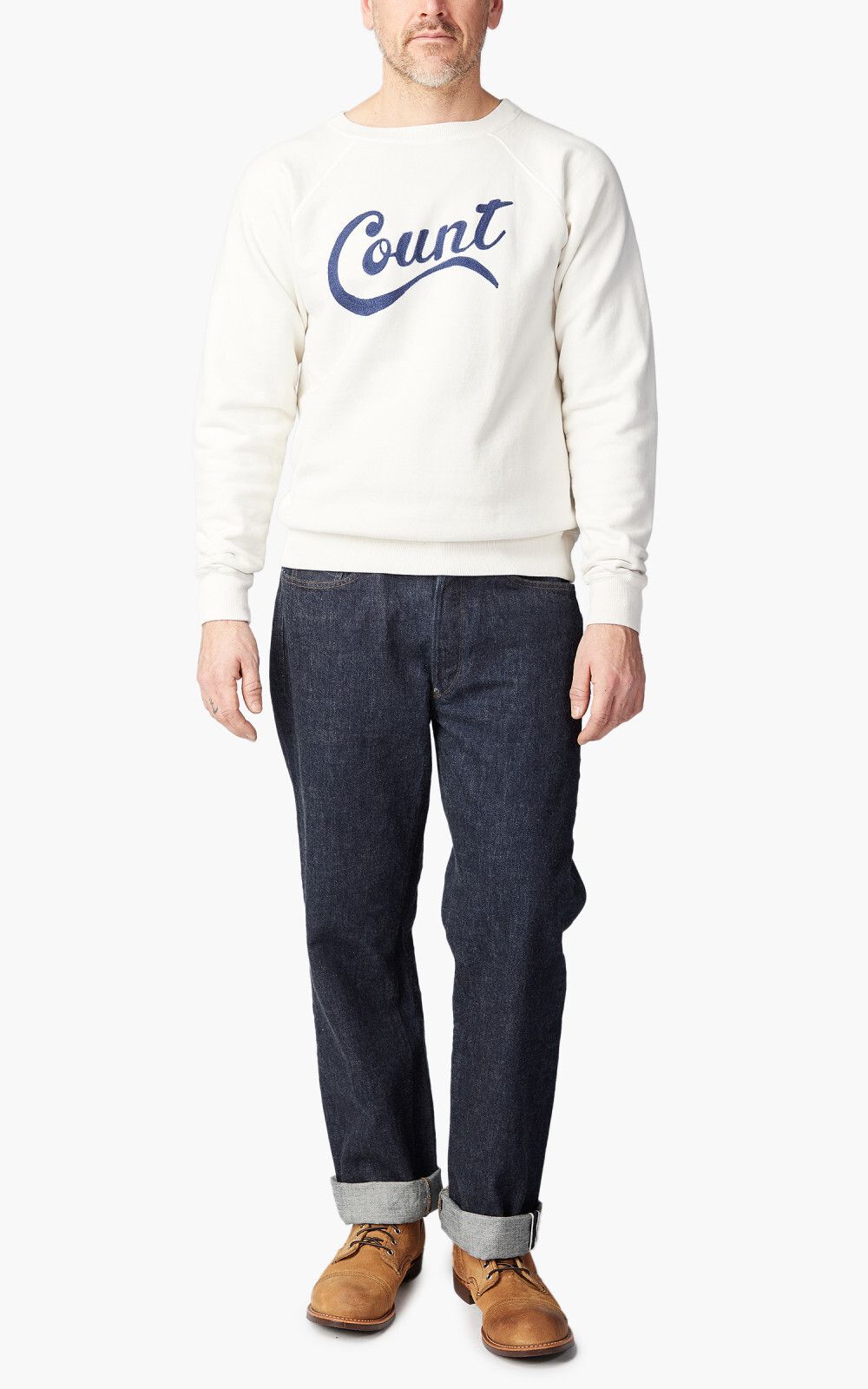 슬리브 컬리지 스웻셔츠 오프 화이트 3765-2 "Count" Raglan Sleeve College Sweatshirt Off White 183250