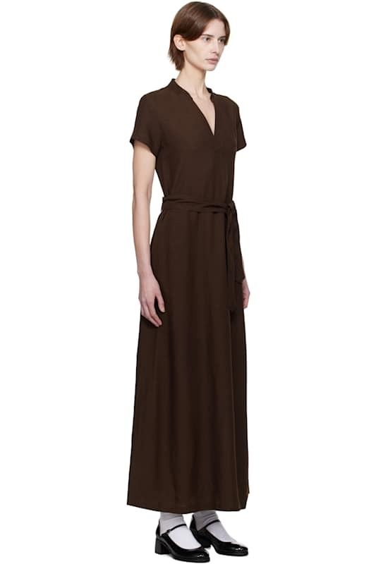 브라운 미디 드레스 Brown Annelie Midi Dress 17231361