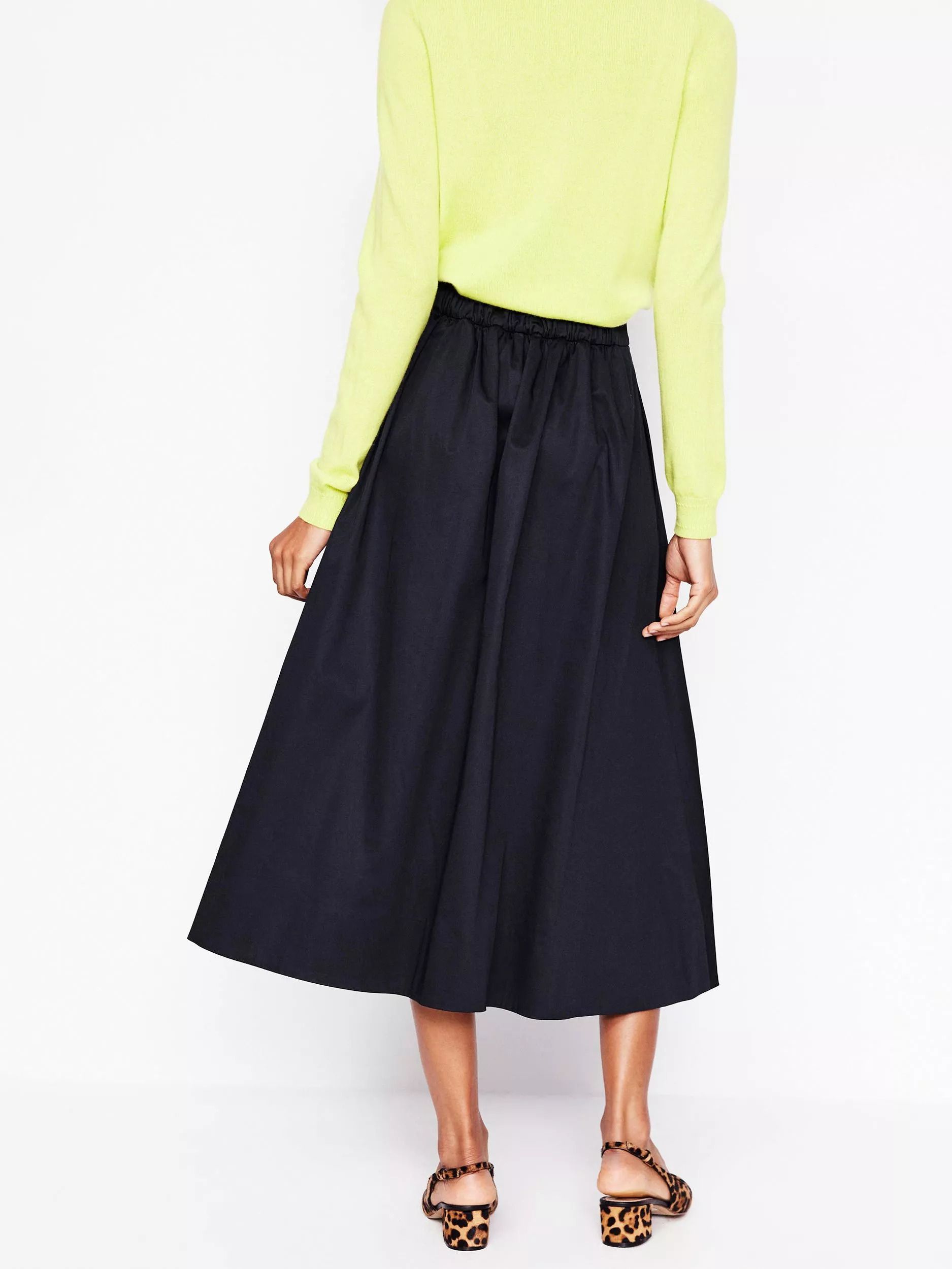 스커트 블랙 Isabella Sateen Skirt, Black 113055607