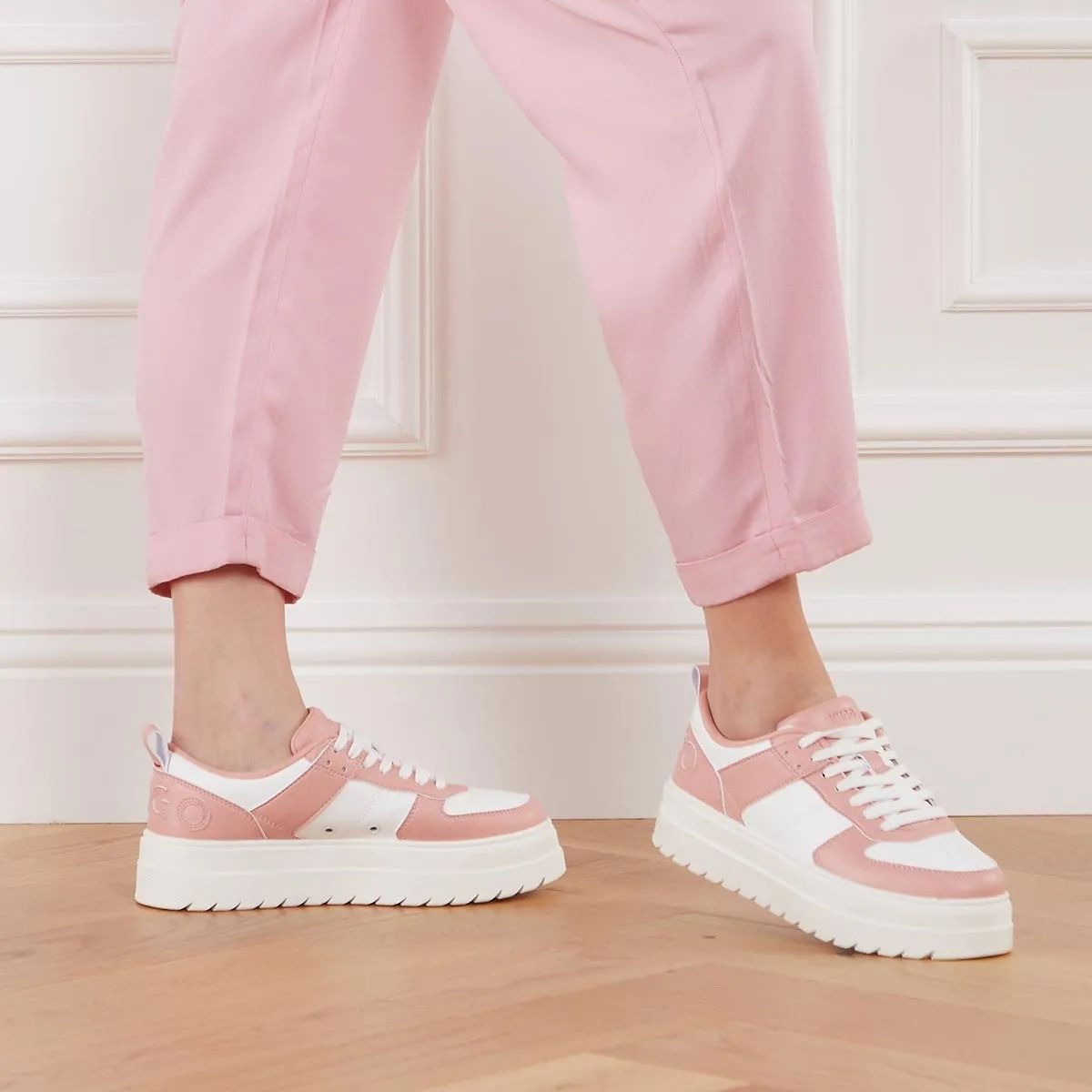 오픈 핑크 로우 스니커즈 Hugo Lyssa Tenn pubsk Open Pink                        Low-Top Sneaker A0479613