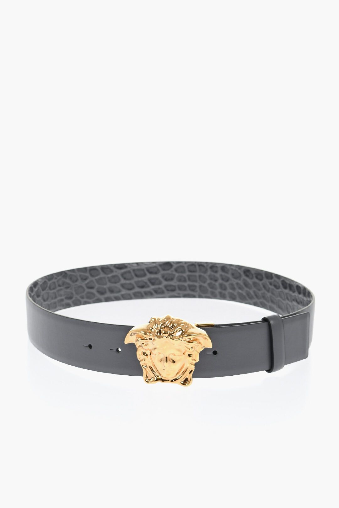 리버시블 가죽 벨트 메두사 버클 Reversible Leather Belt with Medusa Buckle 40mm 640650