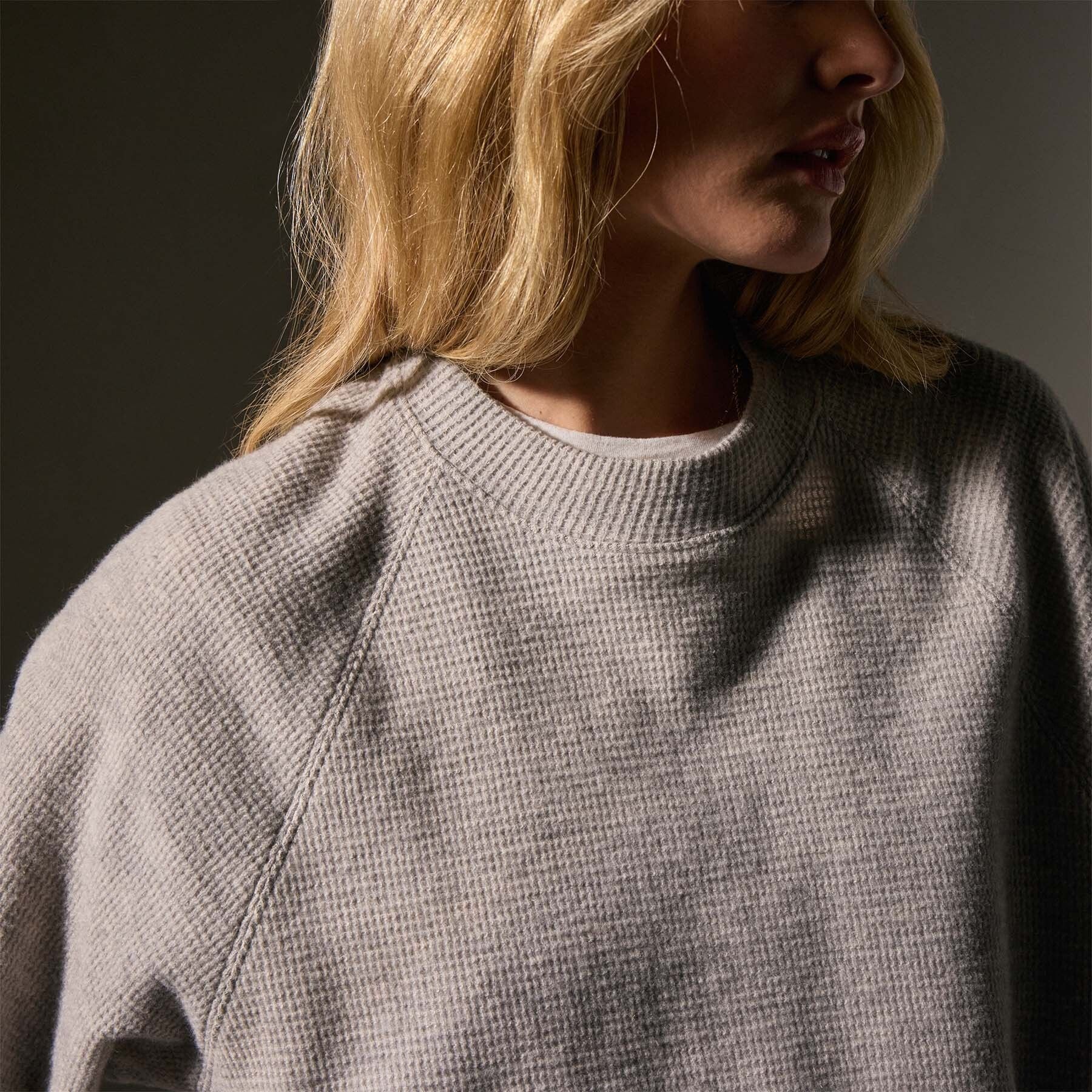제임스펄스(James Perse) | 브러쉬드 니트 넥 그레이 Brushed Thermal Knit Mock Neck - Heather Grey WBTK3813 HEATHER GREY | 트렌비