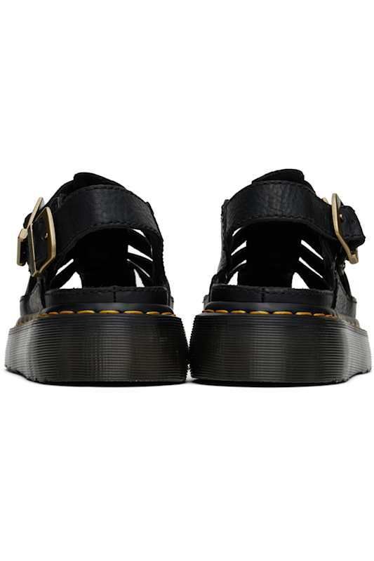 블랙 가죽 피셔맨 샌들 Black Wrenlie Grizzly Leather Fisherman Sandals 17057811