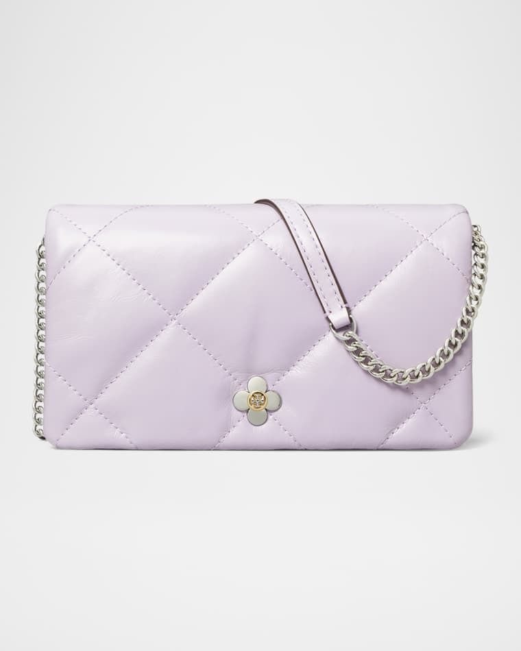 키라 클로버 퀼티드 가죽 체인 지갑 Kira Clover Quilted Leather Chain Wallet prod279650244PURPLE HEATHER