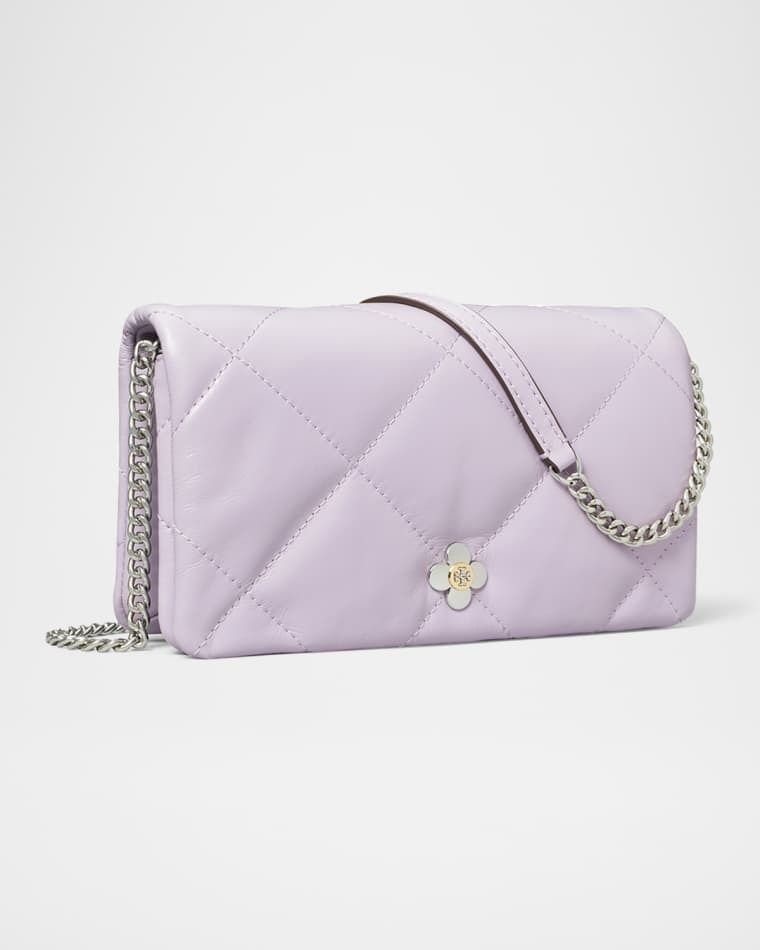 키라 클로버 퀼티드 가죽 체인 지갑 Kira Clover Quilted Leather Chain Wallet prod279650244PURPLE HEATHER