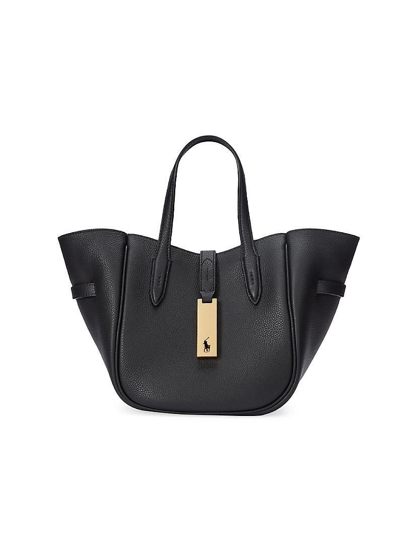 스몰 폴로 가죽 크로스백 탑 핸들 가방 Small Polo ID Leather Crossbody Top Handle Bag 0400021323644 BLACK